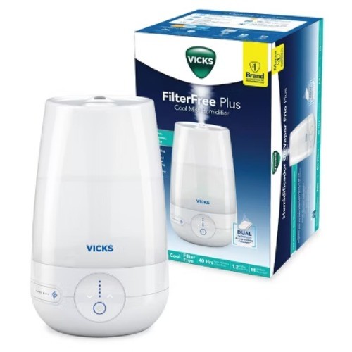 Vicks Filter Free Plus Cool Mist Ultrasonic Humidifier – 1.2gal
