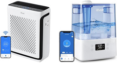 Smart Air Purifier & Humidifier Bundle for Large Rooms with Sensors