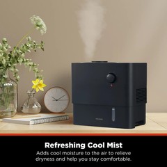 Pelonis 1 Gallon Cool Mist Humidifier, 500 Sq. ft. Coverage, Black, OPEN BOX