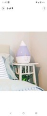 Crane White Drop Ultrasonic Cool Mist Teardrop Humidifier, 1 Gallon… Fast Ship