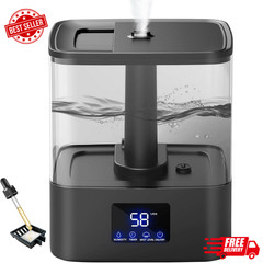 4L Top Fill Humidifier – 60H Runtime, 3 Mist Levels, Quiet for Large Rooms