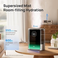 Supersized 8L Smart Humidifier: 80H Runtime & Aroma Diffuser for Indoor Comfort