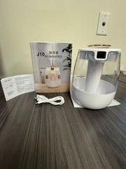 J10 White Personal USB Humidifier for Bedroom Small Room Office Cool Mist Air