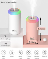 Plant Humidifier, 350Ml USB Mini Humidifier for Plants, Small Plant
