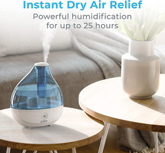 Mistaire Ultrasonic Cool Mist Humidifier – Quiet Air Humidifier for Bedroom, Nur