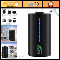6L Cool & Warm Humidifier for Bedroom & Plants, Top Fill, Quiet, Adjustable Mist