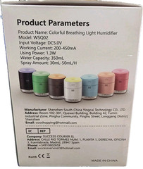 Colorful Breathing Light Mini Humidifier 350mL USB LED Night Light White NEW