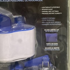 Sonic Breathe Water Bottle Humidifier Bell + Howell Personal Humidifier New