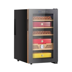 48L Electric Cigar Humidor Cabinet with Cooling, Spanish Cedar Shelves, 4 Layers