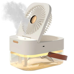 Wireless Humidifier with Fan 2.5L Large Capacity Water Mist USB Portable Air Con