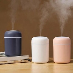 300ml Portable Air Humidifier Ultrasonic Essential Oil Humidifier (WHITE)