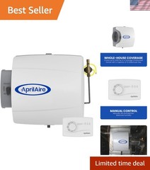 Efficient Manual Control Whole-House Humidifier for Comfort Up to 3,600 Sq. Ft.