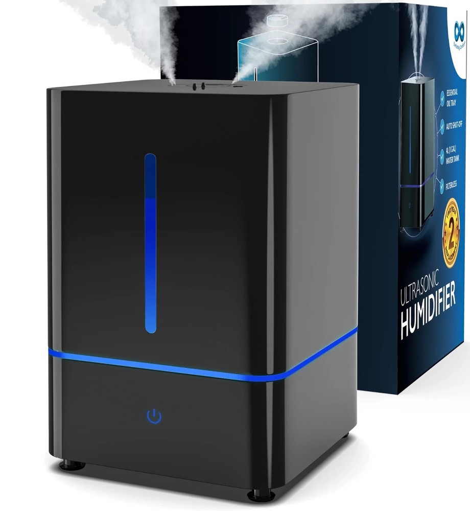 Everlasting Comfort Ultrasonic 4L Household Humidifier in Black (S-HUM)