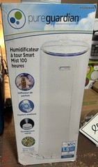 PureGuardian H3200WAR Ultrasonic Tower Humidifier 1.5 Gal Aromatherapy 100Hr