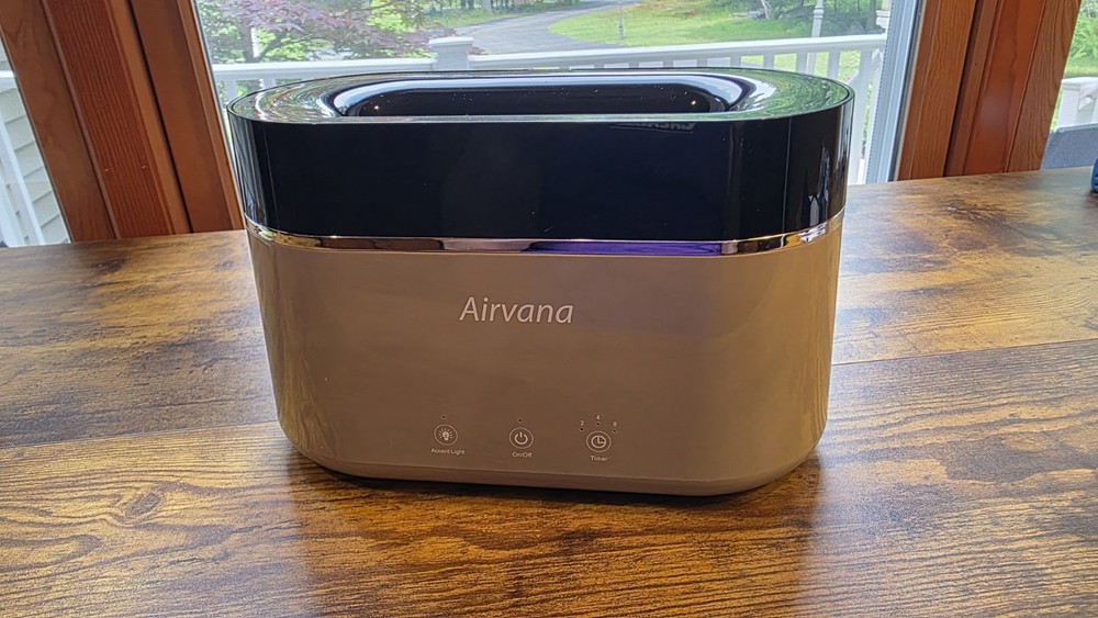 NIB AIRVANA AquaFlame Color Changing Ultrasonic Humidifier-GREY AV350HUM