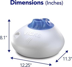 1.5 Gal Warm Steam Vaporizer Humidifier Night Light for Medium Rooms
