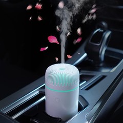 Car Diffuser Humidifier USB Aromatherapy Essential Oil Air Freshener White