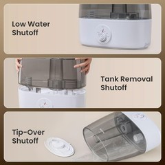 Humidificador con depósito Stay Clean de 6.5 L para habitaciones grandes, de baj