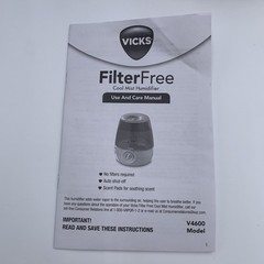 Vicks Filter Free Cool Mist Humidifier V4600 1.2gal