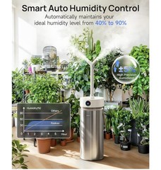 8L Stainless Steel Cool Mist Humidifier for Bedroom, Nursery & Office