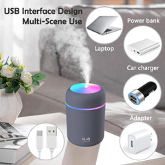 Portable USB Mini Led Humidifier Car Air Purifier Aroma Diffuser Cool Mist Home