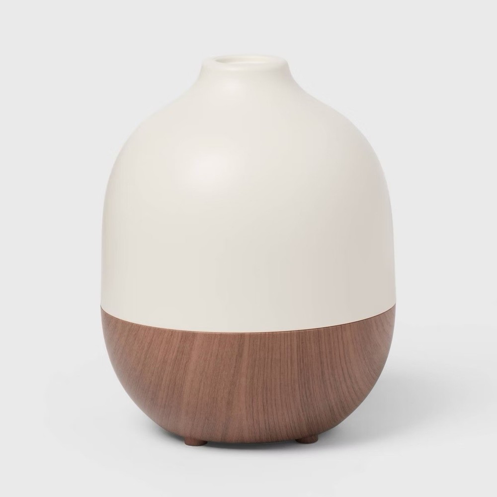 Threshold 300ml Ultrasonic Essential Oil Diffuser White Woodgrain READ