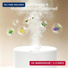 ASAKUKI Essential Oil Diffuser for Home, 300 ml Humidifier with Automatic Shut-O