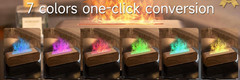 Flame Air Diffuser Humidifier SOUND REACTIVE 7 Colors Remote Control Timer Aroma