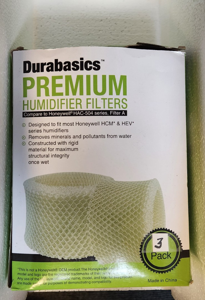 Humidifier Filters Durabasics – 3 Pack – Honeywell HAC-504 Series Filter A (NEW)