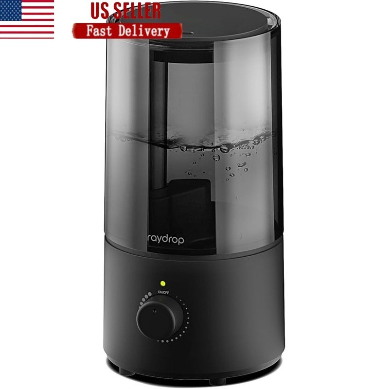 Quiet Ultrasonic Humidifier Kids Room Vertical Space Saving Design Auto Shut Off