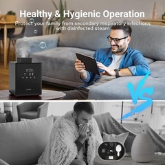 Stainless Steel 3L Warm Mist Humidifier with Sleep Mode – Auto Clean Function