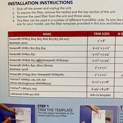Sunbeam SFU001 Cool Mist Humidifier Filter Duracraft Holmes Honeywell 2-Pack