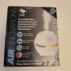 Air Innovations New Personal Humidifier Ultrasonic Desk Nightstand night light