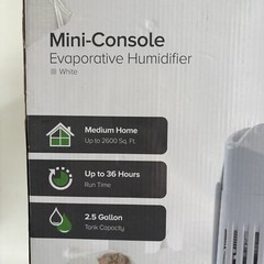 AIRCARE MA0800 Mini Console Cool Mist White Home Humidifier (Up To 2600 Sq Ft)