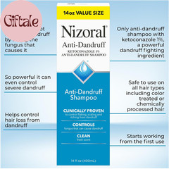 Anti-Dandruff Shampoo with 1% Ketoconazole, 14 Fl Oz, Fresh Scent, anti Fungal S