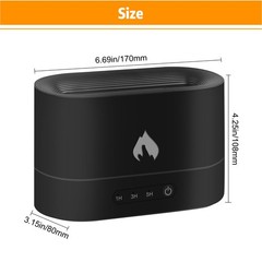 250ml USB Air Humidifier Essential Oil Diffuser Bedroom 3D Flame Mist Home Decor
