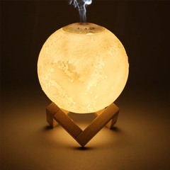 3D Moon Lamp USB 880mL Air Humidifier Aroma Mist Diffuser Purifier Night Light