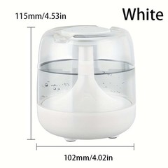 Dual Spray Desktop Humidifier with LED Night Light 650ml Compact Air Humidifier