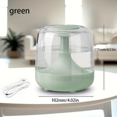 Dual Spray Desktop Humidifier with LED Night Light 650ml Compact Air Humidifier