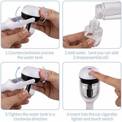 Mini Car Air Humidifier, ABS, White