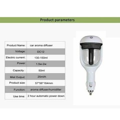Mini Car Air Humidifier, ABS, White