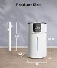 4.2 Gal Cool & Warm Mist Humidifier for Large Rooms, 60H Runtime, Easy Clean