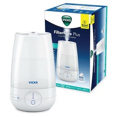 Vicks Filter Free Plus Cool Mist Ultrasonic Humidifier – 1.2gal – Medium