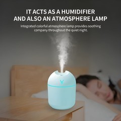 250ml Portable Mini Essential Oil Aroma Diffuser LED Ultrasonic Humidifier Mist