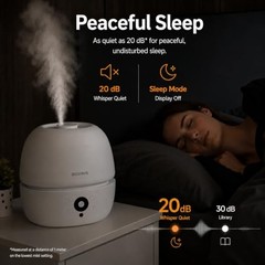 3L Top Fill Humidifier for Bedroom, 20dB Whisper-Quiet Cool Mist with Easy