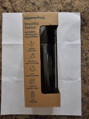 HoMedics Breathe Better Portable Ultrasonic Humidifier (BLACK) NEW