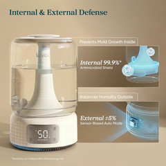 Levoit Humidifiers for Bedroom Large Room, 6.2L Tank, Smart App, Quiet 26Db | To