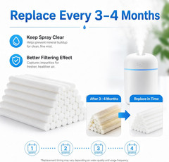 24 Pcs Humidifier Stick Filter Refill 5.35” Air Diffuser Pure Wicks | Mini Cott