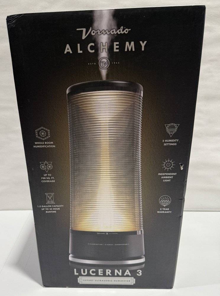 Vornado Lucerna 3 Ultrasonic Humidifier: Cool Mist, 1.5G New Open Box