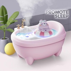 Cute Pink Mini Humidifier Bedroom Office Top Fill 0.34L Cool Mist Quiet Light